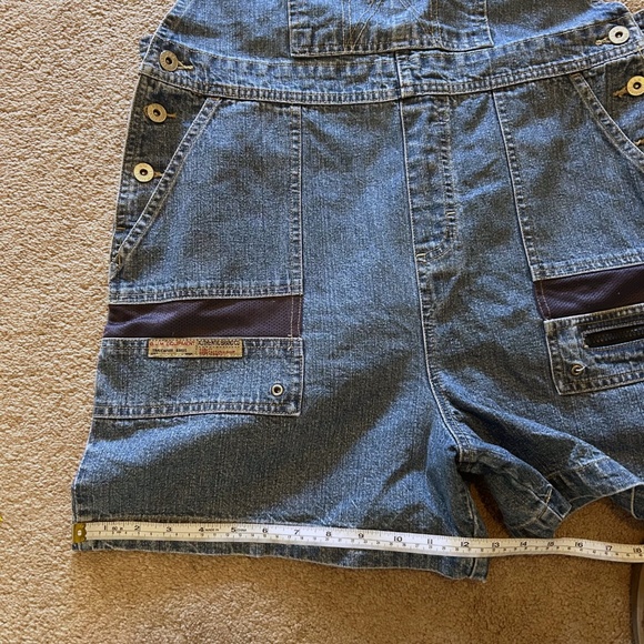 Vintage 90's B.U.M. Equipment Denim Overall Shorts - Picture 13 of 13